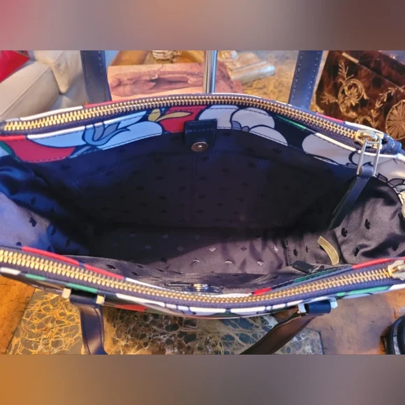 Kate Spade Navy Floral Tote Bag - Picture 8 of 11